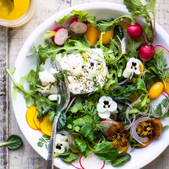 Poached Halibut Salad