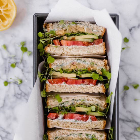 deconstructed falafel sandwich