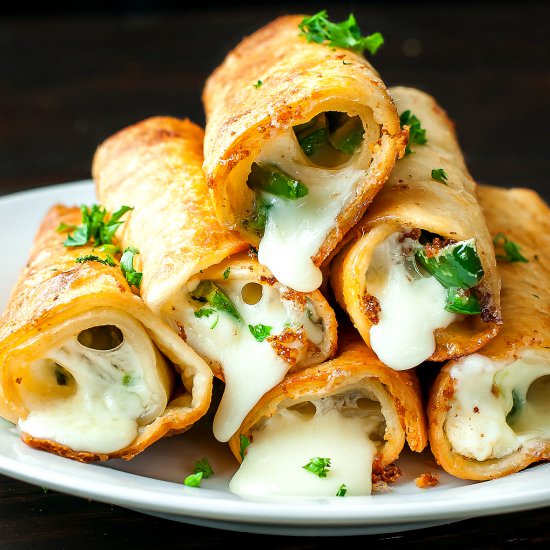 Cheesy Jalapeño Flautas