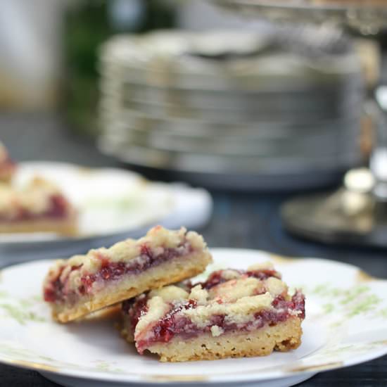 Raspberry Shortbread Bars