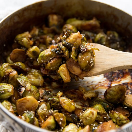 Hoisin Sesame Brussels Sprouts