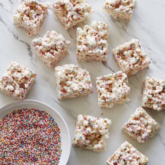 White Chocolate Popcorn Treats