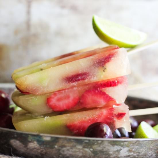 Apple juice fruit popsicles