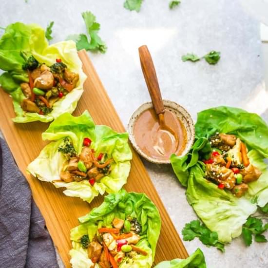 Teriyaki Chicken Lettuce Wraps