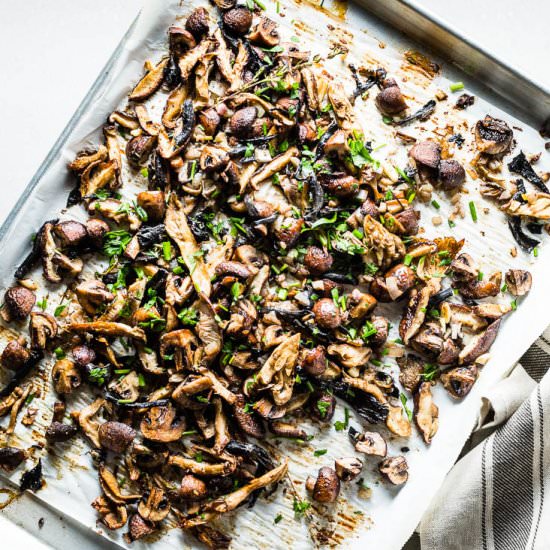 Roasted Garlic & Herb Mushrooms