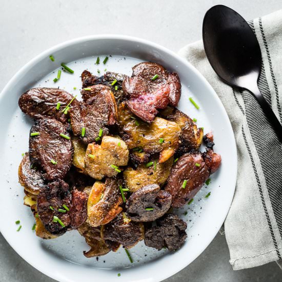 Crispy Smashed Fingerling Potatoes