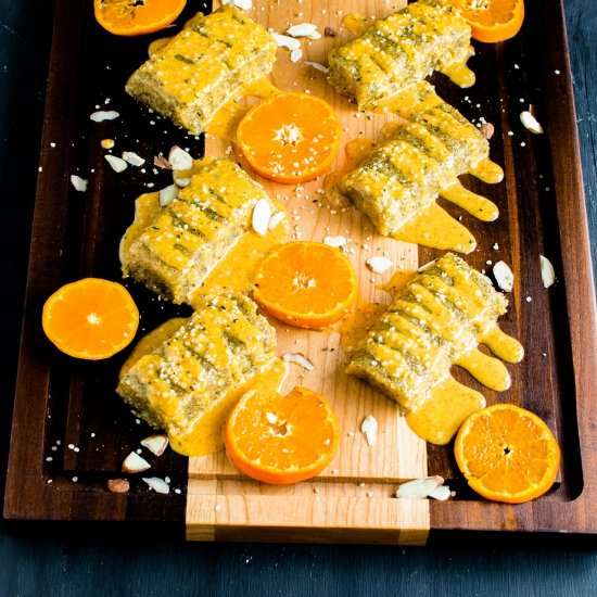 No Bake Orange Protein Bars