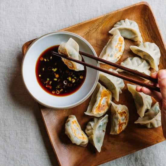 Pork, Chard, and Chive Dumplings