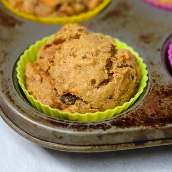 Healthy Carrot Cake Muffins