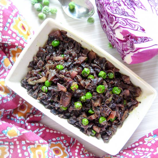 purple cabbage stir fry