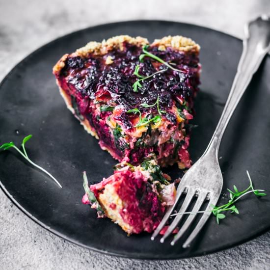 Beets and Greens Tart