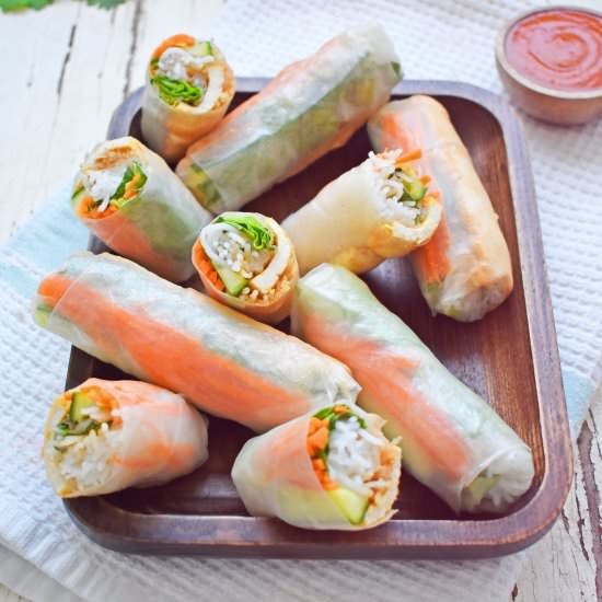 Vietnamese Vegan Rice Paper Rolls