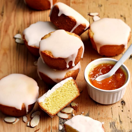 Rum-Soaked Apricot Almond Cakes
