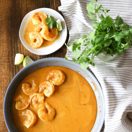 Easy Shrimp in Curry Cream Sauce