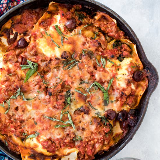 Greek Skillet Lasagna