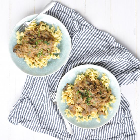 Instant Pot Lentil Stroganoff