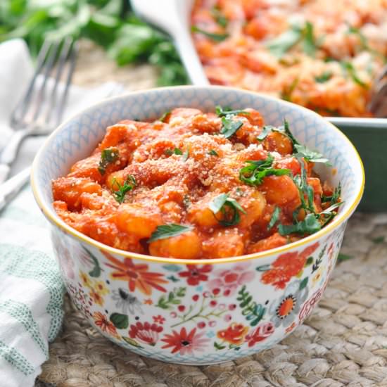 Dump and Bake Chicken Gnocchi