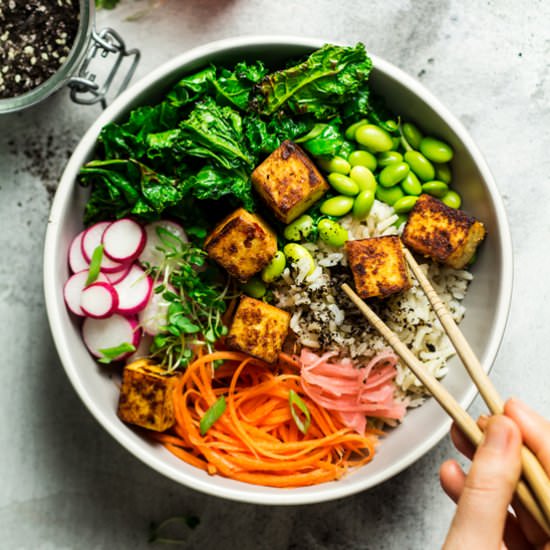Miso tofu bowl
