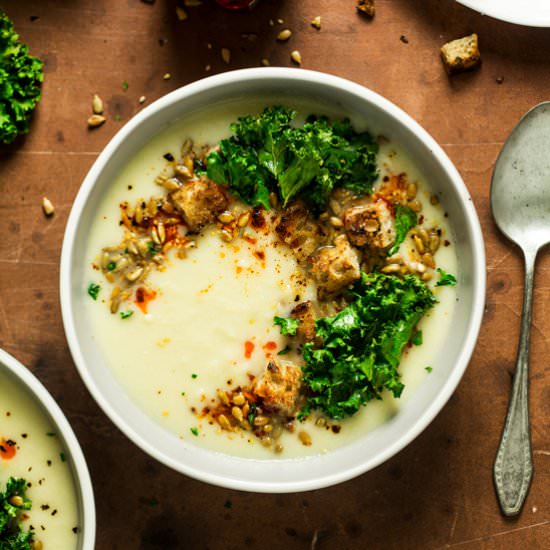Vegan parsnip soup (GF)