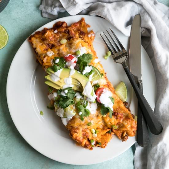 The Best Beef Enchiladas