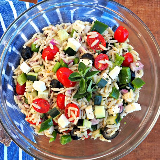 Mediterranean Style Orzo Salad
