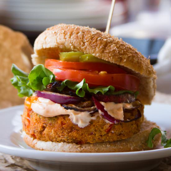Cajun Black-Eyed Pea Burgers