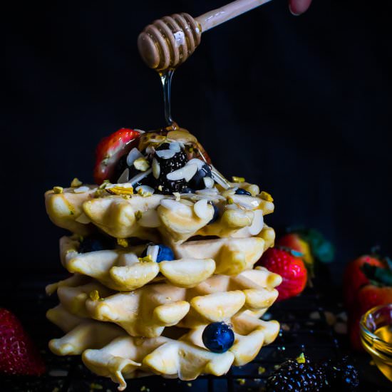 liege lavender honey waffles