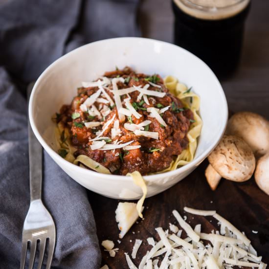 Mushroom Stout Not-Bolognese