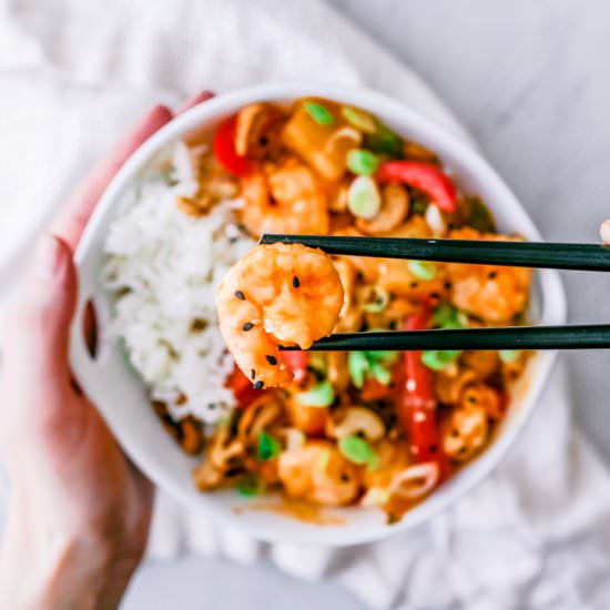 healthy sweet and sour shrimp