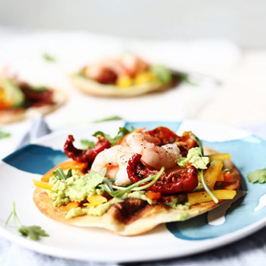 Shrimp tostada