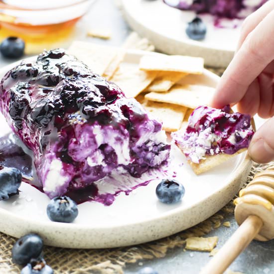 Honey Blueberry Goat Cheese Log