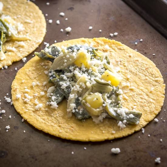 Rajas:  Creamy Poblano Strips