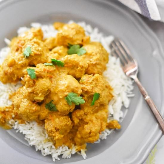 Vegetarian Curried Cauliflower