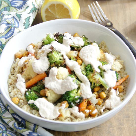 Roasted Vegetable Quinoa Bowls