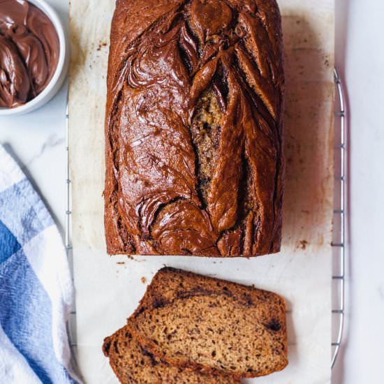 Brown Butter Nutella Banana Bread