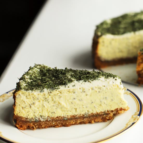 dried mint labneh cheesecake