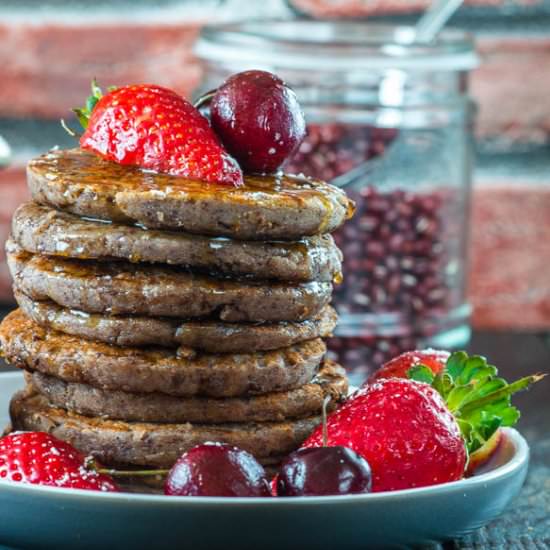 Red bean paste pancakes