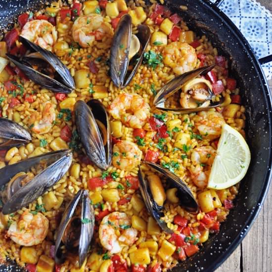 Seafood Paella Recipe