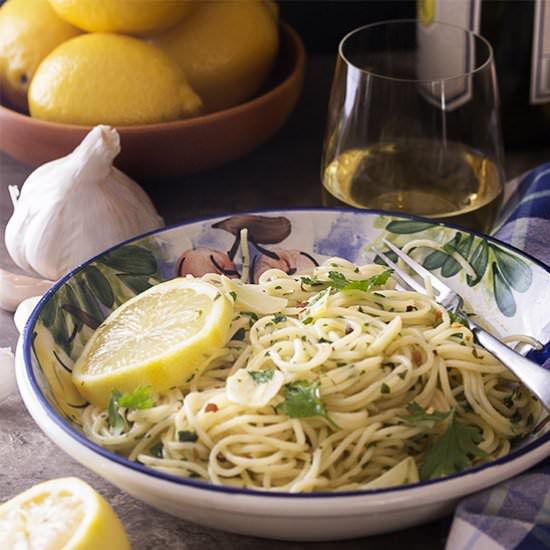 Anchovy, Garlic and Lemon Pasta