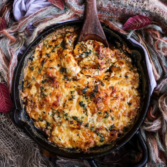 Sweet Potato Bacon Gratin