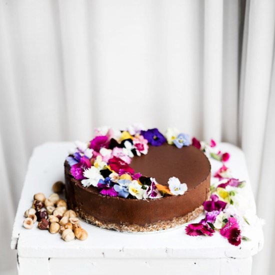 Raw Hazelnut and Chocolate Cake