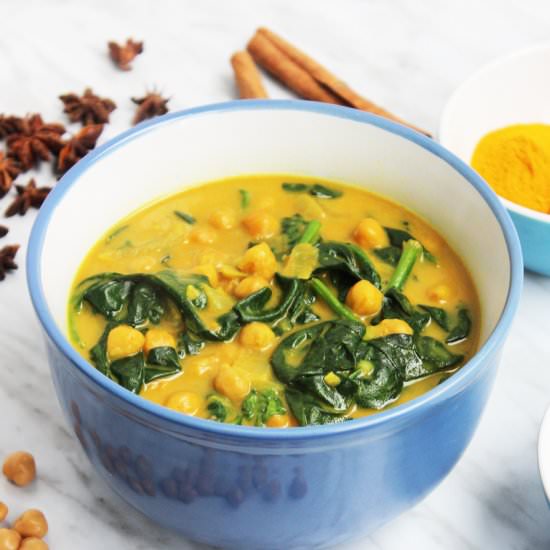 Chickpea & Spinach Curry