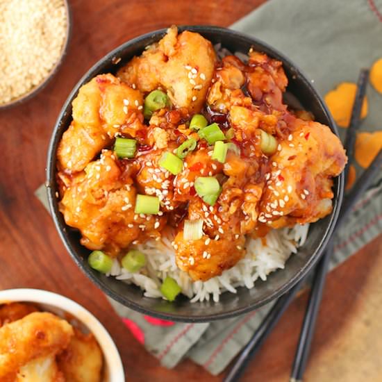 Sticky Sesame Cauliflower