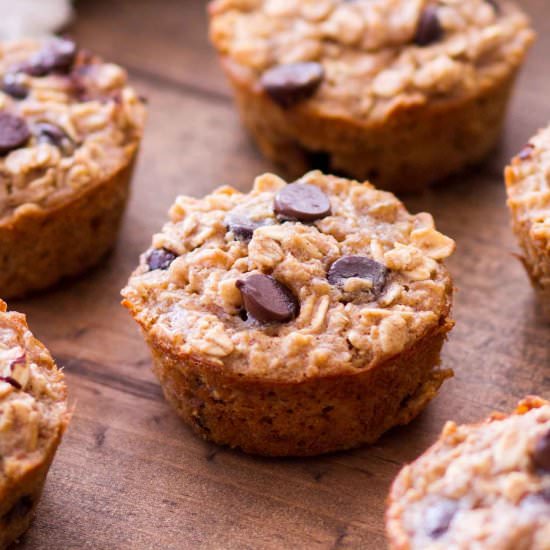 PB Banana Chocolate Oatmeal Cups