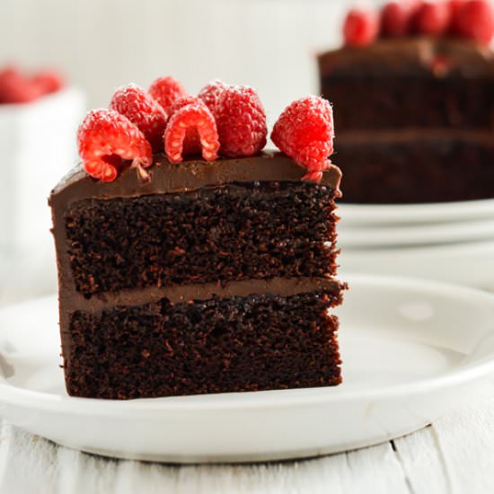 Chocolate Raspberry Layer Cake