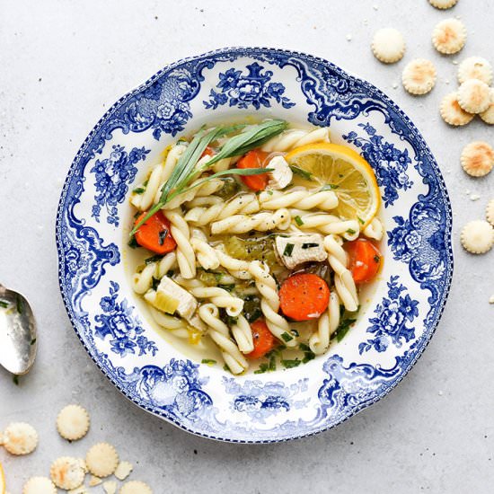Lemony Chicken Noodle Soup