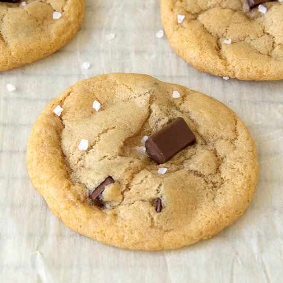 Vegan Salted Chocolate Chip Cookies