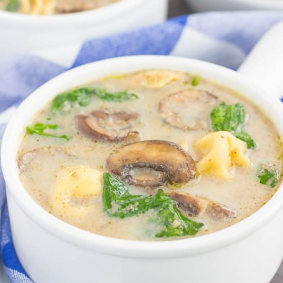 Creamy Mushroom and Spinach Soup