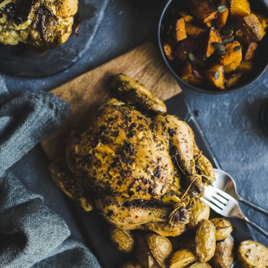 Slow Roasted Herbed Chicken