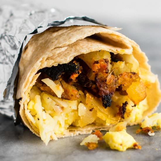 Vegetarian Breakfast Burrito